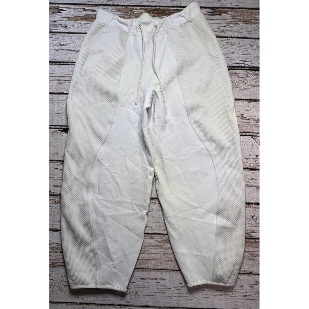 Lululemon‎ Pants Womens M Bone Ivory Mixed Fabric Relaxed Fit Taper High-Rise